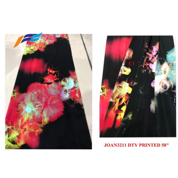 Knit Printed Polyester Spandex Fleece DTY Fabric